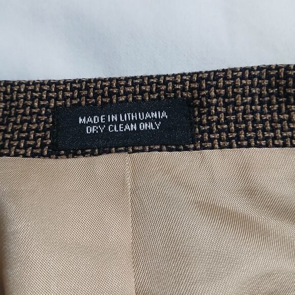 Robert Stock 44S Silk/Wool Blend Brown Woven Fully Lined INK ON LINER ONLY - Picture 12 of 13